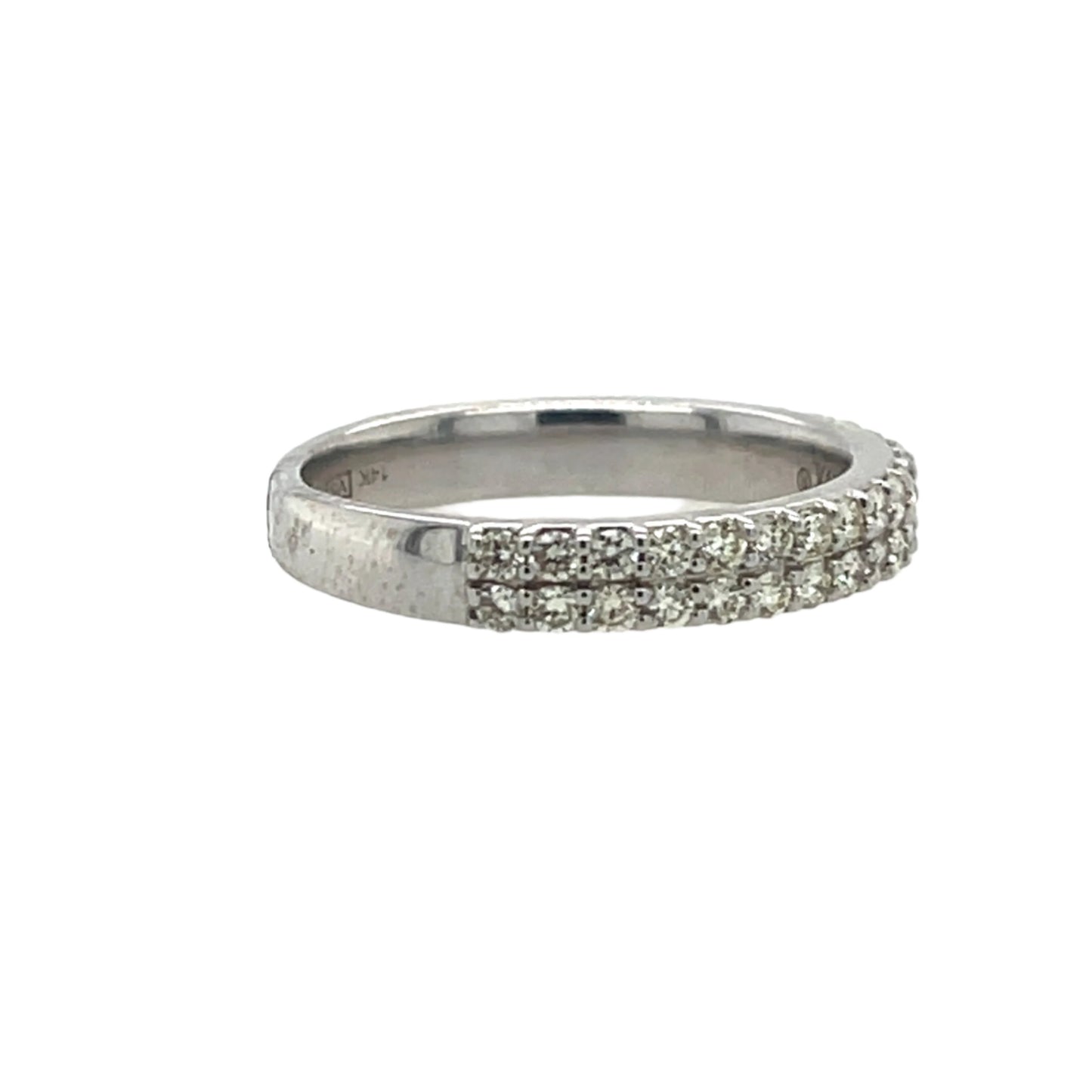 Two Row Semi Eternity Diamond Band