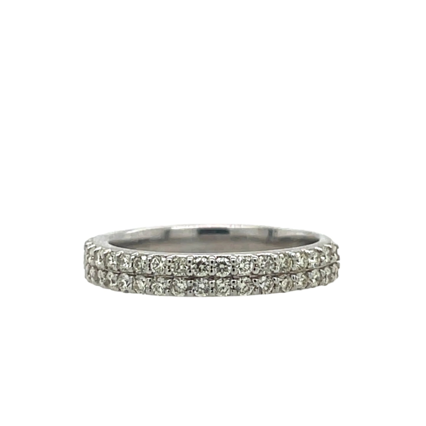 Two Row Semi Eternity Diamond Band