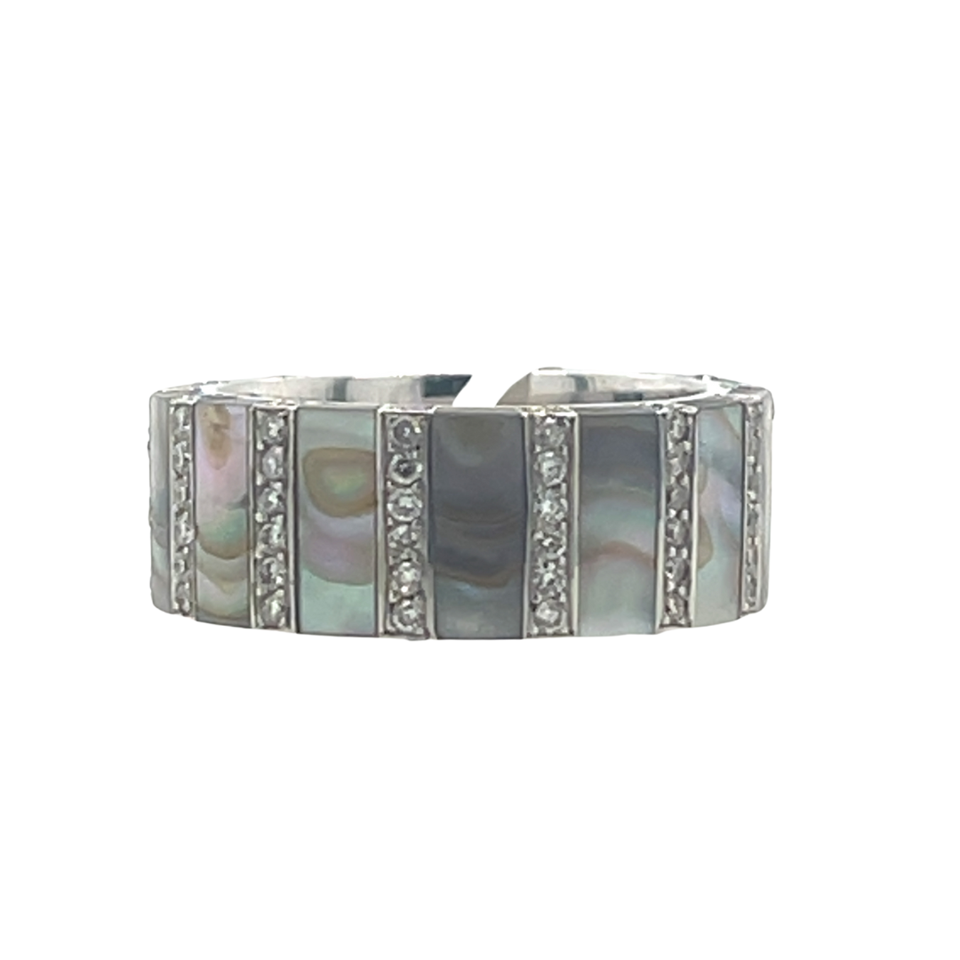 Mother of Pearl and Diamonds Band