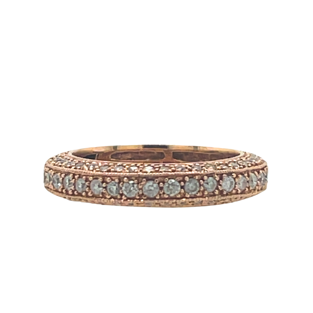 Pink Gold Micro Pave Full Eternity Band