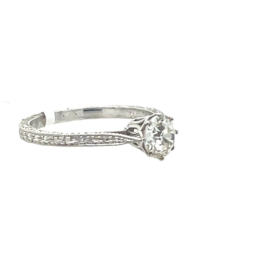 0.64ct Natural Diamond Ring in 14K White Gold