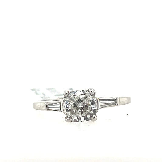 Cushion Cut Engagement Diamond Ring