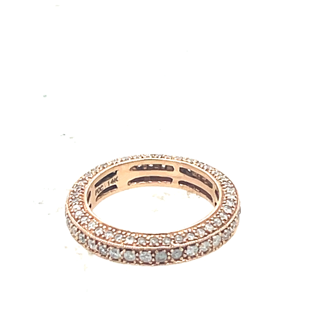 Pink Gold Micro Pave Full Eternity Band