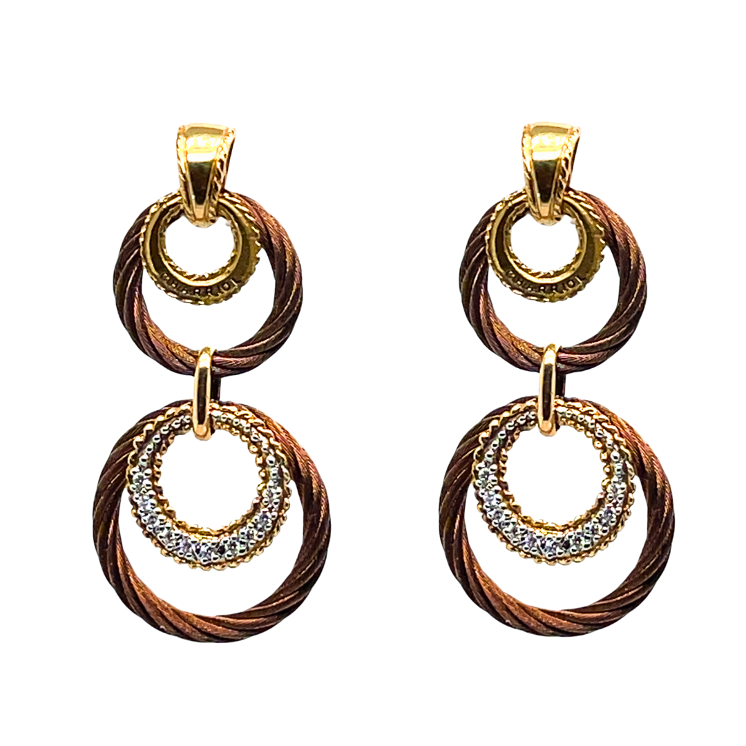 Charriol Petra Gold Necklace and Earrings Set