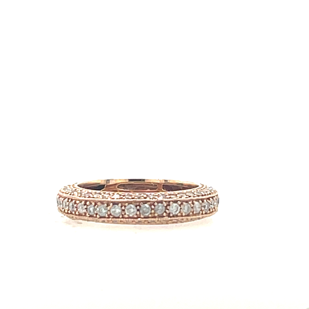 Pink Gold Micro Pave Full Eternity Band