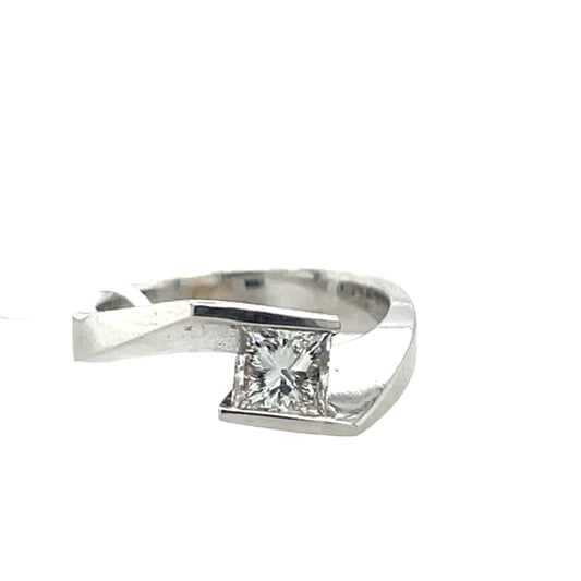 Princess Cut Diamond Tension Engagement Ring