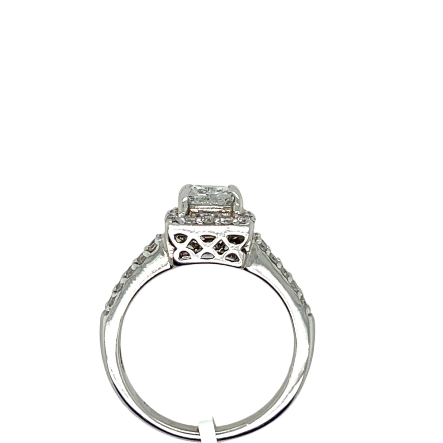 Princess Cut Halo Diamond Ring