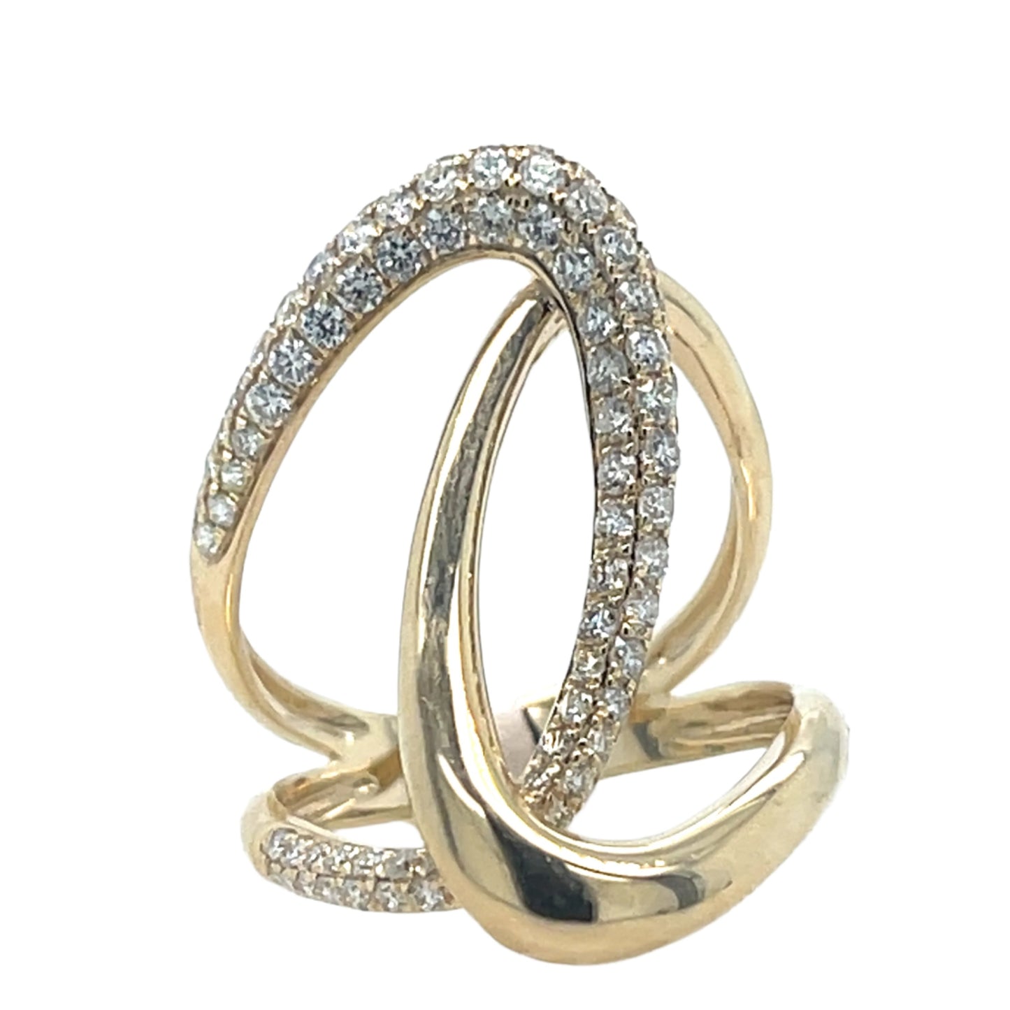 Diamond Crossover Ring