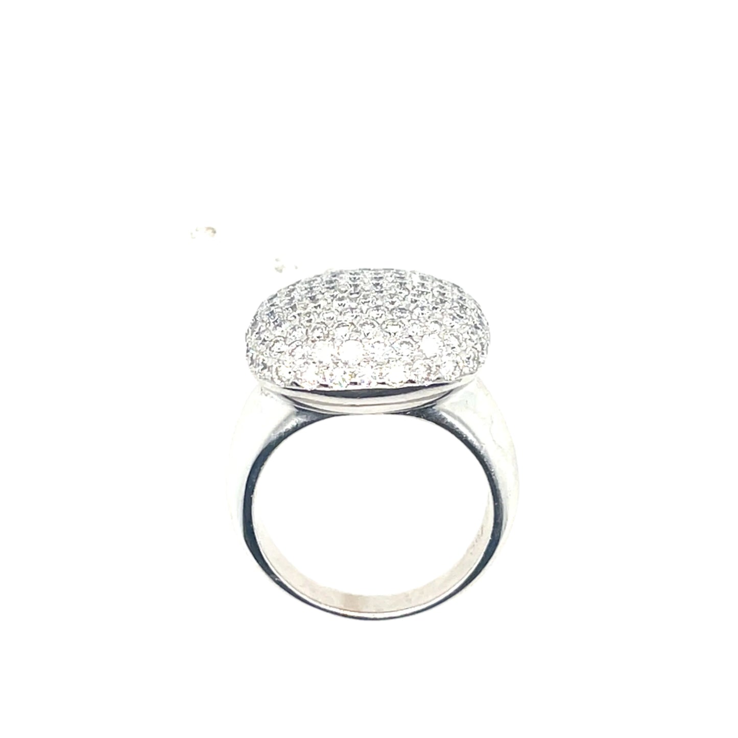 Pave Round Diamond Ring