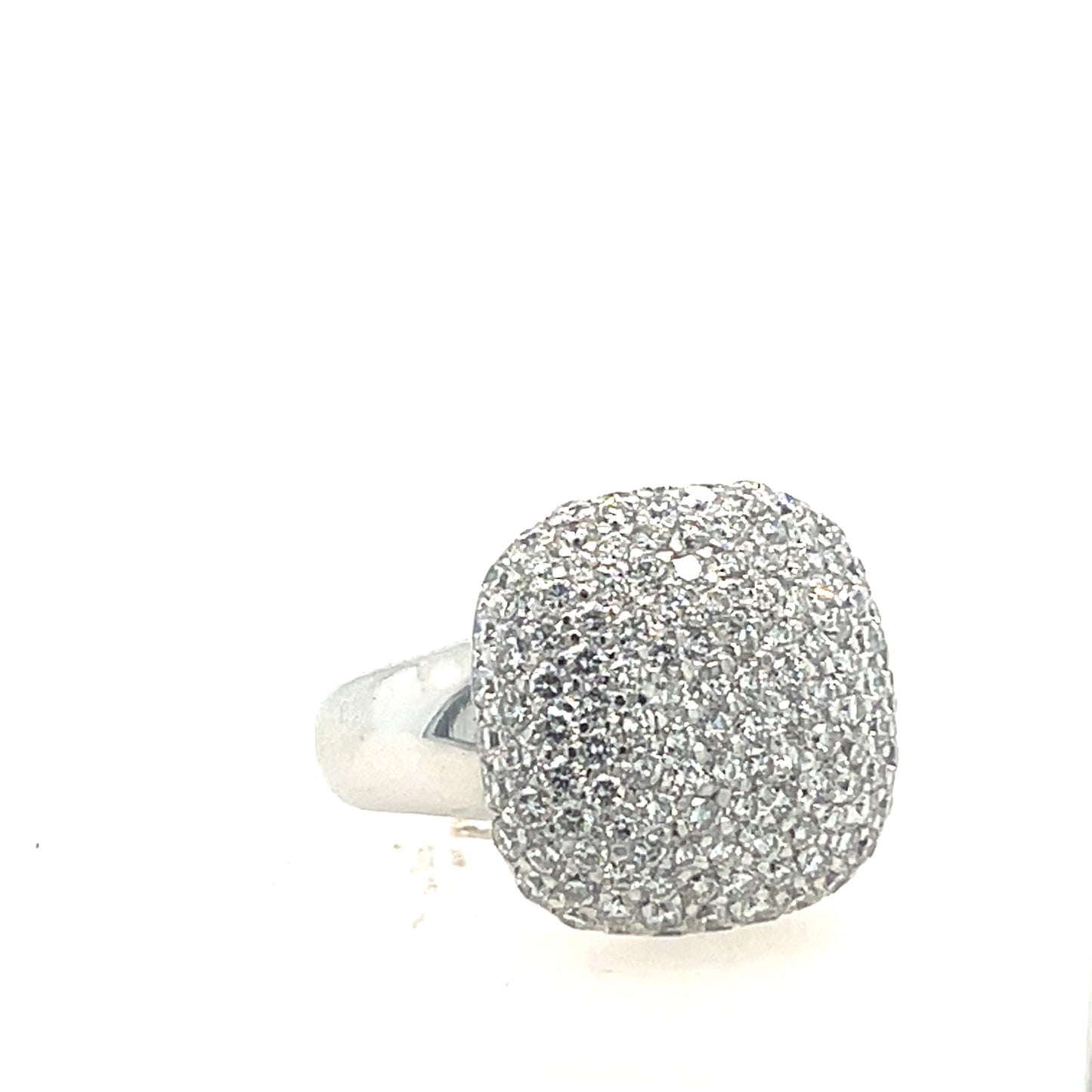 Pave Round Diamond Ring