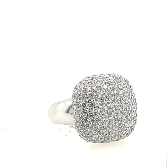 Pave Round Diamond Ring