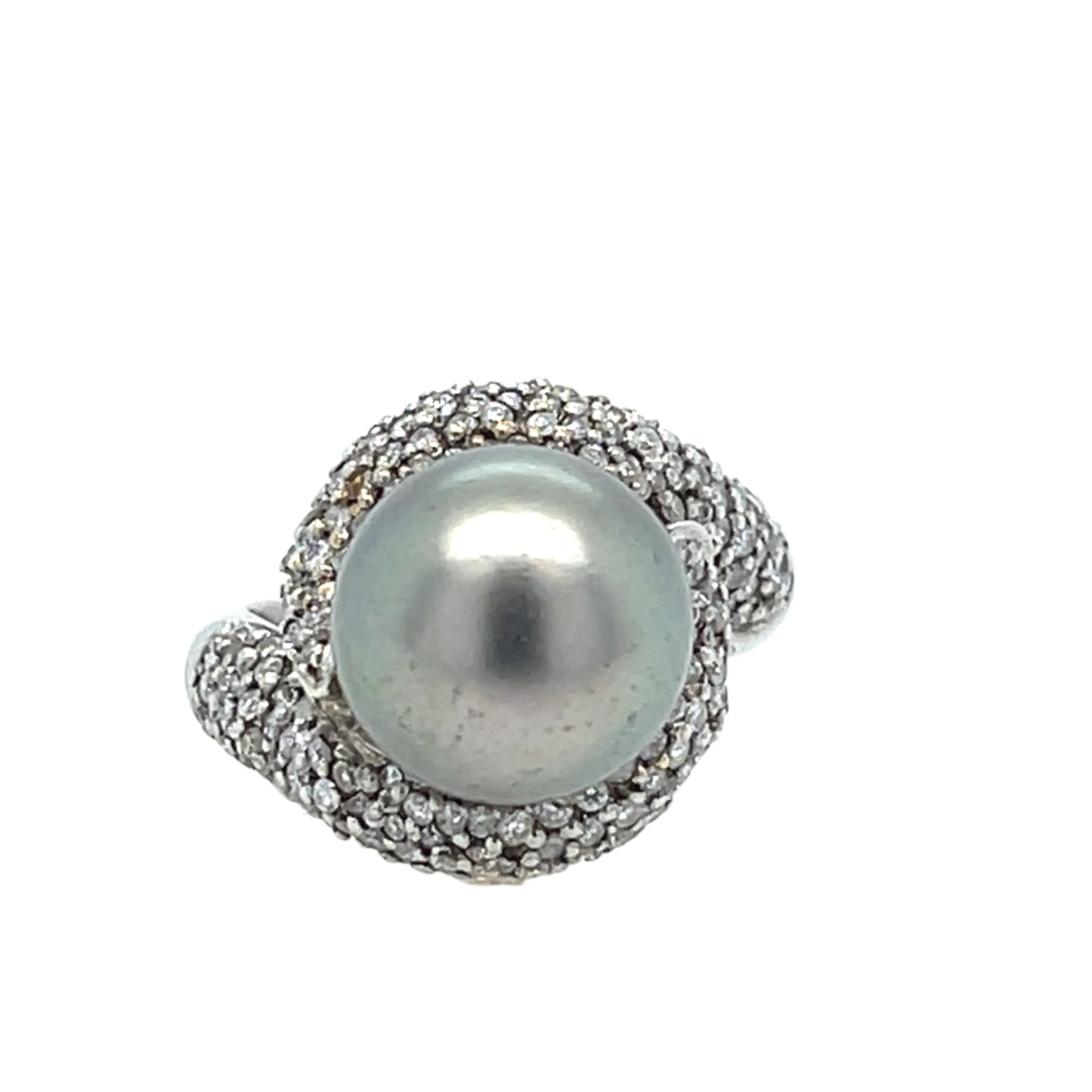 Sea Pearl and Diamond Ring