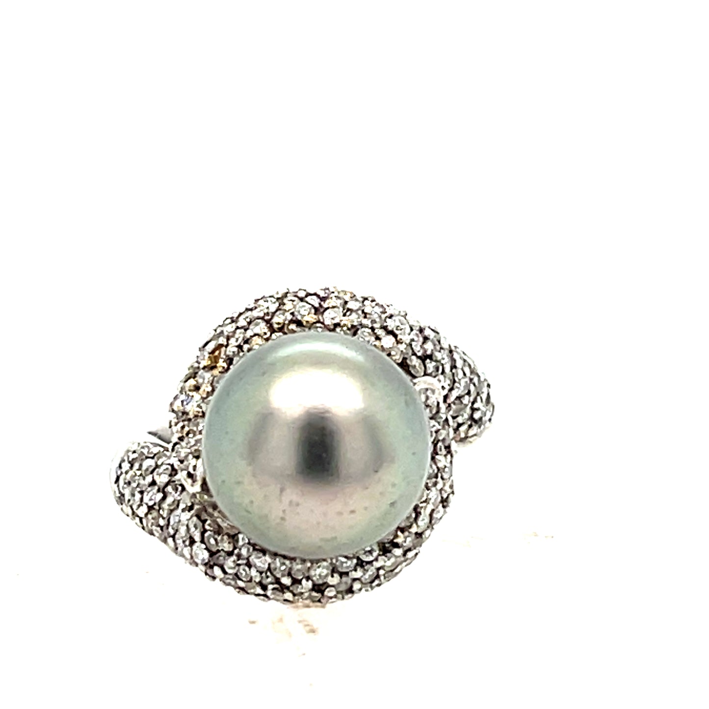 Sea Pearl and Diamond Ring