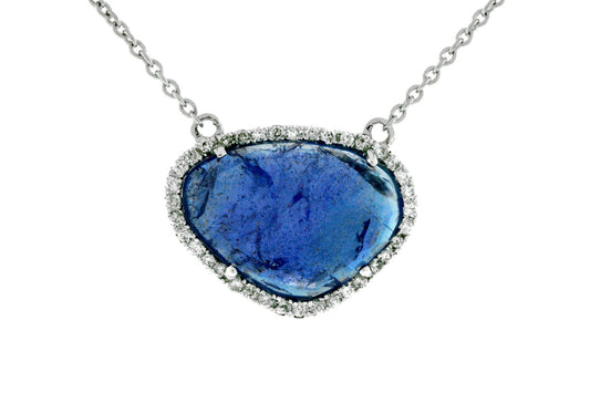 DIAMOND TANZANITE 18K PENDANT